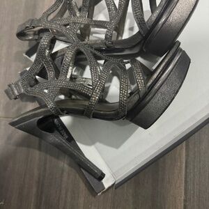 Pelle moda Pewter suede and crystal hills